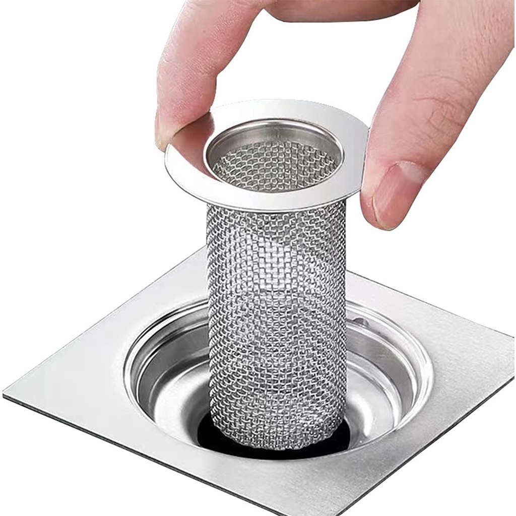 Bathroom Sink Drain Strainer Stainless Steel Floor Drain Filter Mesh Basket Filter Hair Trap