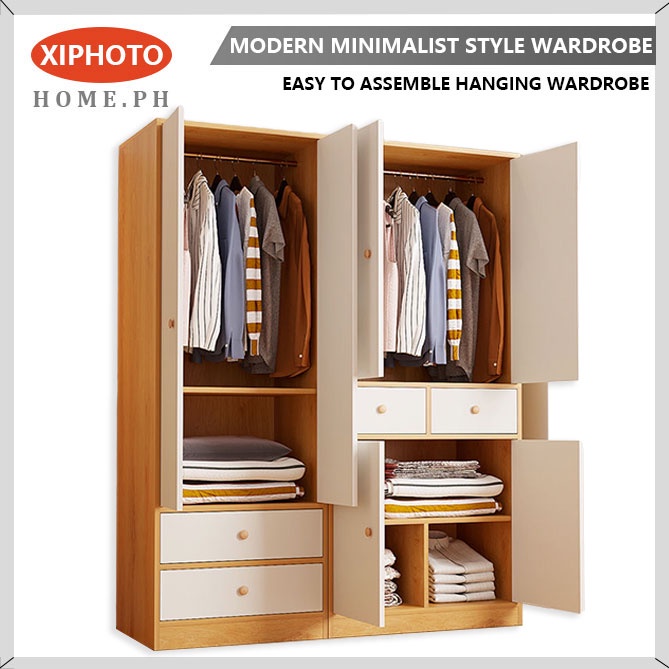 XIPHOTO【COD】Modern minimalist home bedroom wardrobe locker hanging