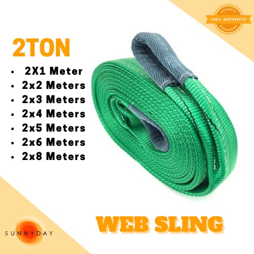 2T Webbing Sling/Lifting Sling 1m/2m/3m/4m/5m/6m//8m Heavy duty ...