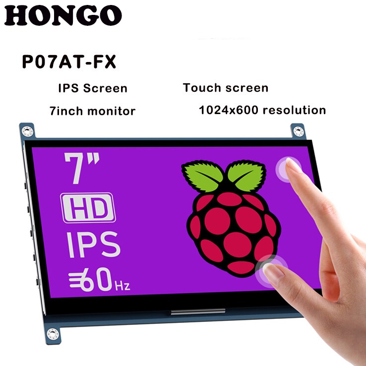 HONGO 7 Inch IPS Touch Screen Monitor Panel hdmi raspberry display LCD DIY capacitive Touch HDMI