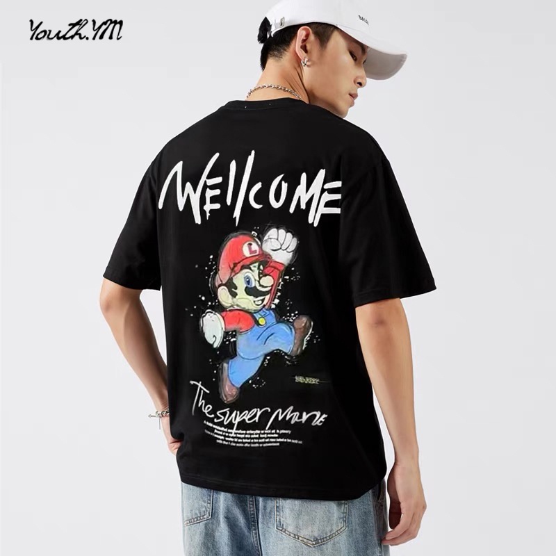 anime t shirt for men fashion classic Mario tee outdoor sports crewneck clothing t shirt original