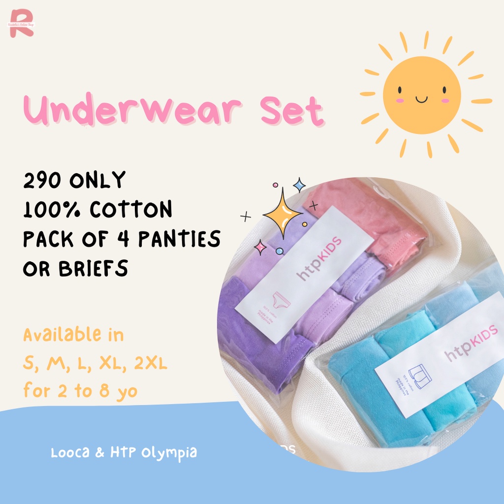 Team Olympia | HTP Kids Underwear Set - 100% cotton fabric - panty and brief