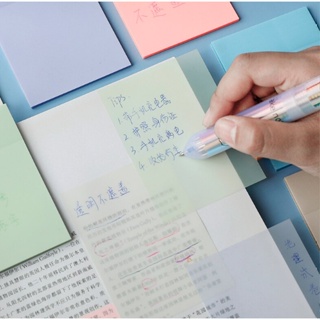 50 Sheets/Set Transparent Sticky Notes Waterproof & Clear Sticky Note Pad Stationery School Office S #6
