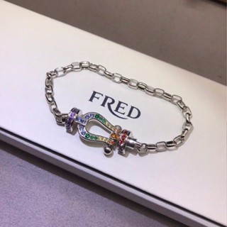 Fred Bracelet Full Half Diamond Rose Colored Gold Horseshoe 8-Word Buckle Head Li Jiaqi #3