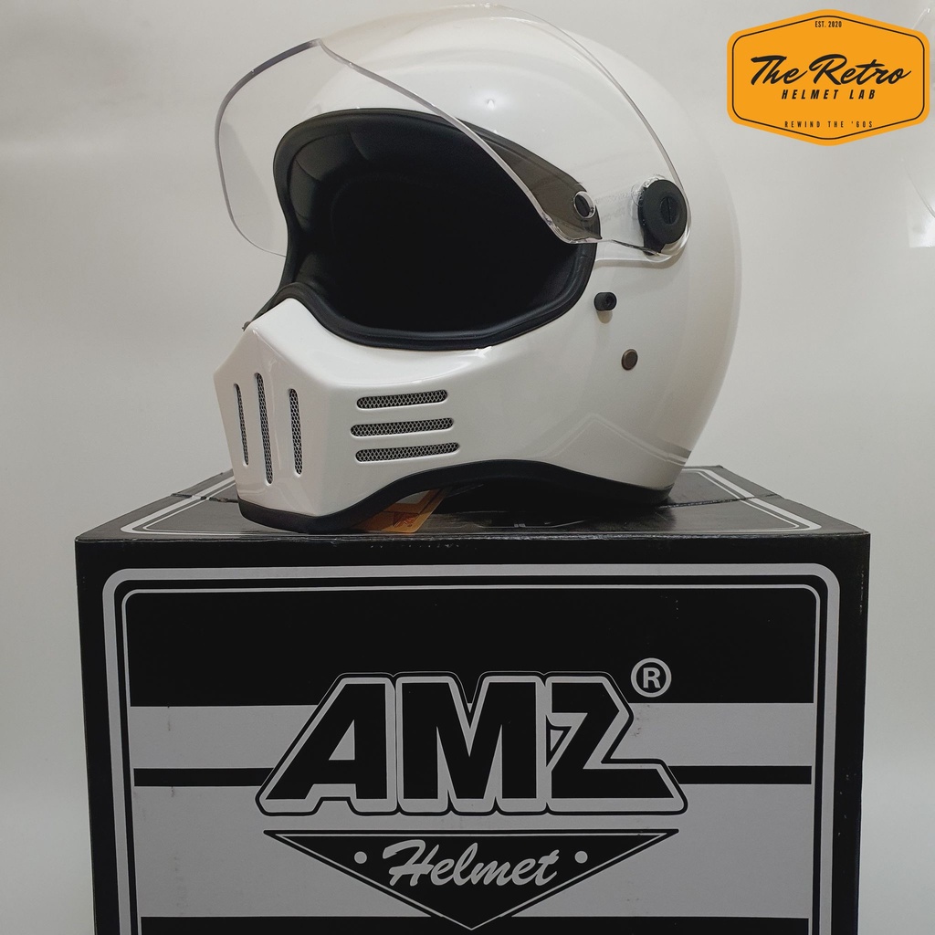 The Retro Helmet Lab AMZ Gangster Vintage Classic Retro Full Face