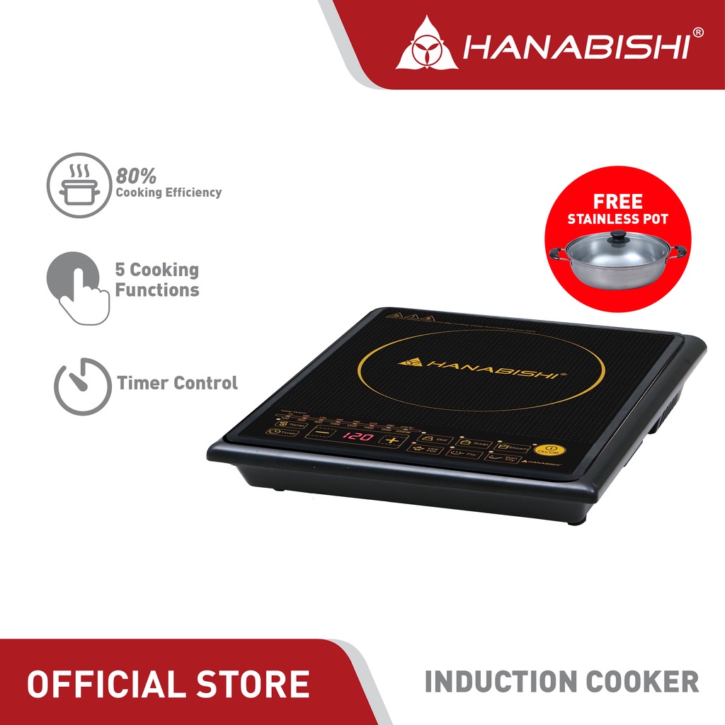 Hanabishi Induction Cooker HIC90 With FREE stainless pot Shopee