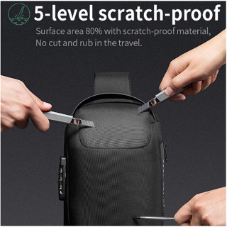 New Crossbody Bag Anti-theft Multifunction Male Waterproof Chest Bag Pack for Men #5