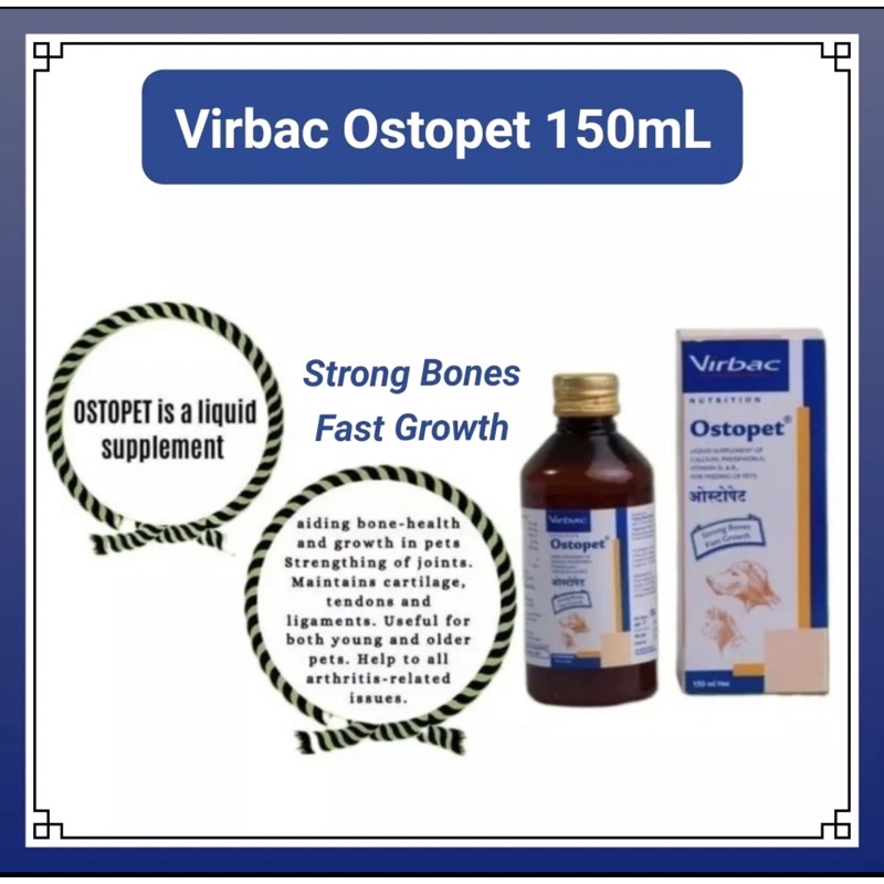 Virbac Ostopet Calcium Supplement For Dogs & Cats 150 Ml Shopee