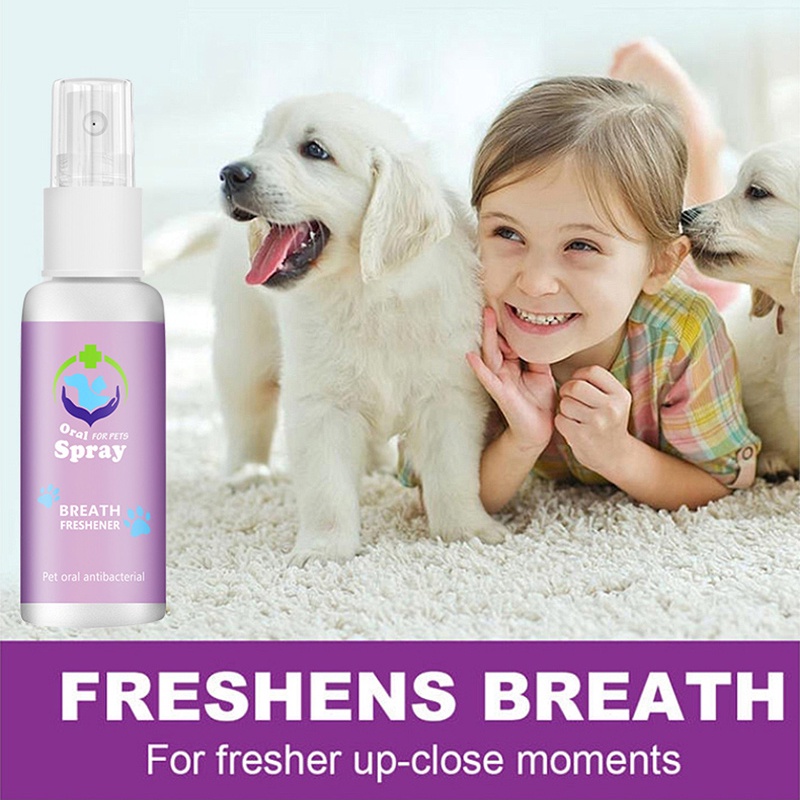 Pet Breath Freshener Spray Dog Teeth Cleaner Cat Dog Oral Healthy Care