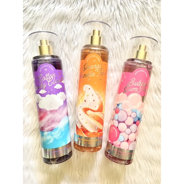 Original Bath And Body Works Fragrance Mist Orange Vanilla Twist Bubble Gum Pop Cotton Candy 3193