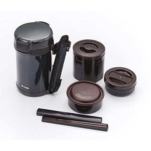 TIGER LWU-A202-KM Magic bottle Keep warm lunch box stainless jar Bowl approximately 4 Cup points black