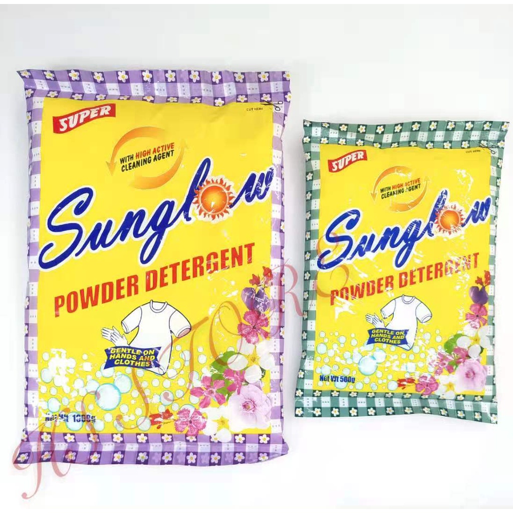 No.1 SUNGLOW powder detergent with high active cleaning agent Shopee