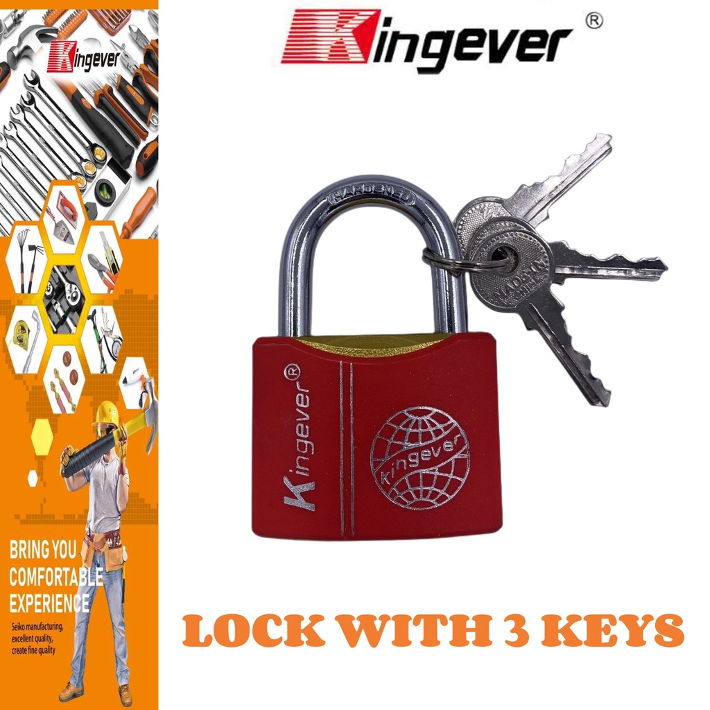Heavy Duty Waterproof Padlock With 3 Keys Plastic Covered Padlock
