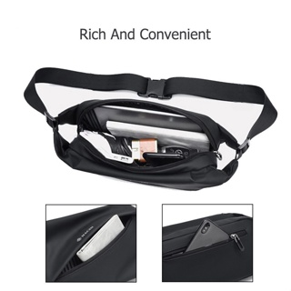 Men Waist Pouch Bag Cross Body Bag PU Leather High Capacity Water Resistant Waist Pack for Travel Outdoor #3