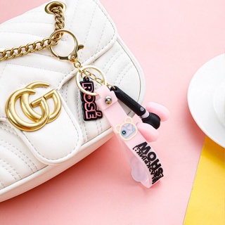 Black blackpink Keychain Cheer Stick Can Light Up Mini Small Pink Hammer School Bag Pendant Lisa jisoo Merchandise #8