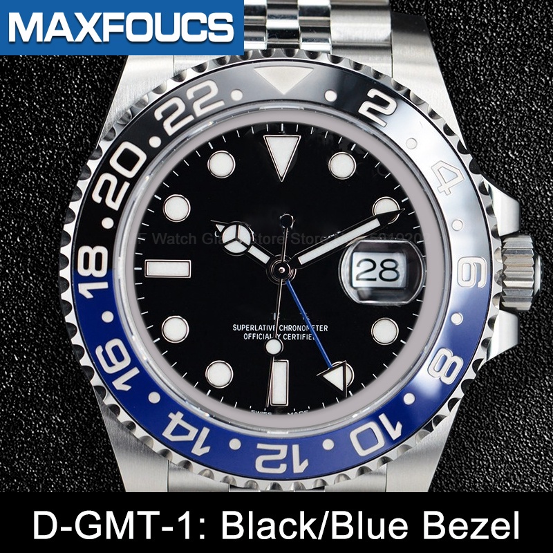 Sloped ceramic bezel insert GMT style Blue/Red bezel 38*30.6mm GMT Master for Rolex watch parts