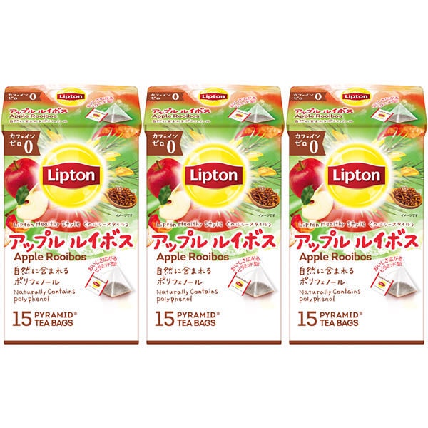 3 Lipton HEALTHY STYLE Apple Rooibos Pyramid Tea Bags 15s JAPAN