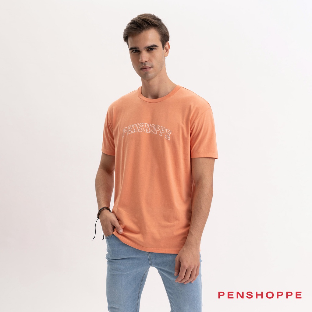 Relaxed Fit TShirt With Print For Men (Peach