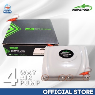 Aquaspeed 4 Way Output Aquarium Air Pump (AP868) Energy Saver and High Quality (8 Watts)