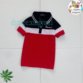 unisex kids polo shirt Tricolor fashion stretch cotton /for 1 year to 14 years/7 colors/DKK #2