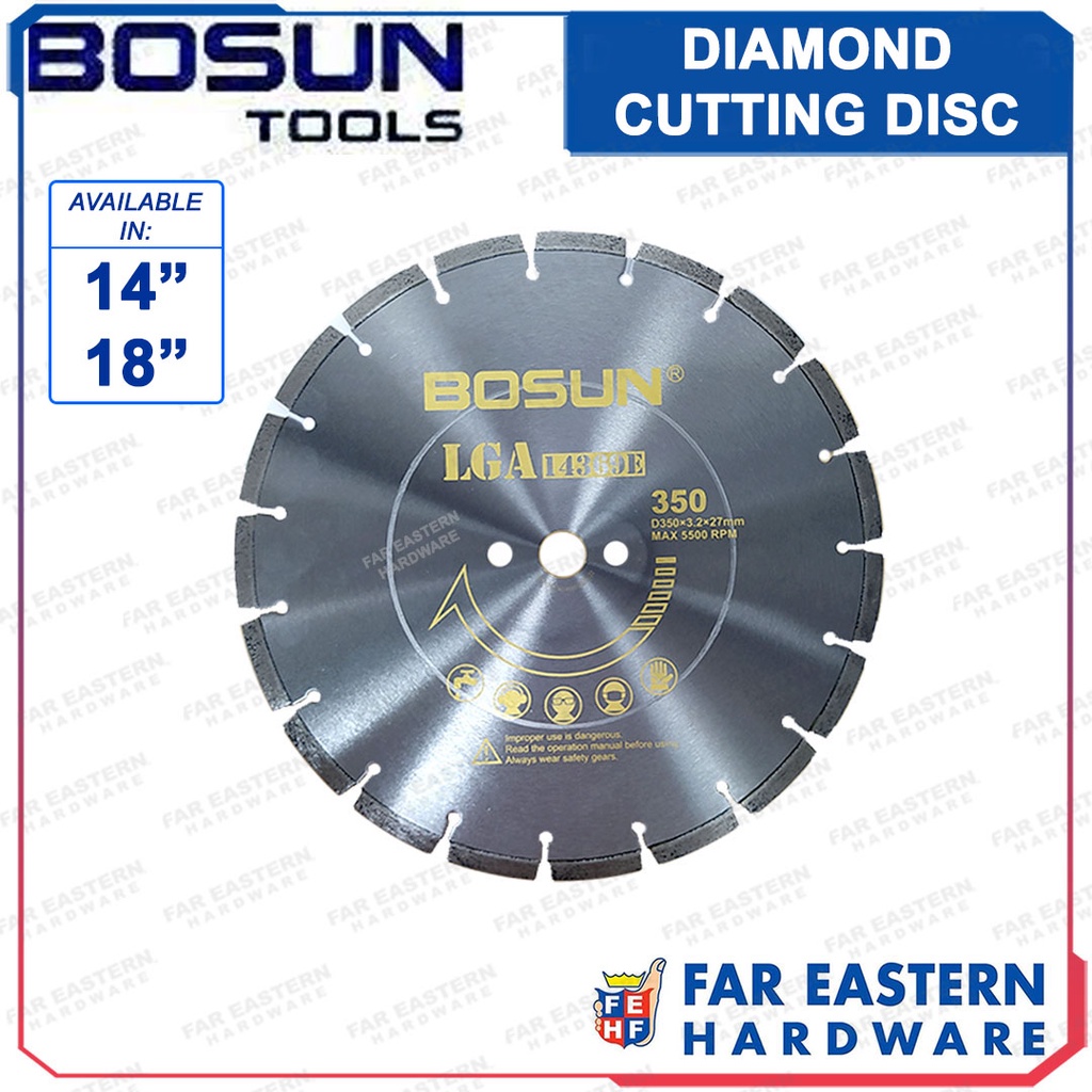 BOSUN Diamond Cutting Disc Blade for Concrete Cutter 14
