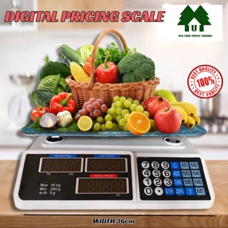 Digital Price Computing Scale 1kg to 30kg Rechargeable I Timbangan Digital scale