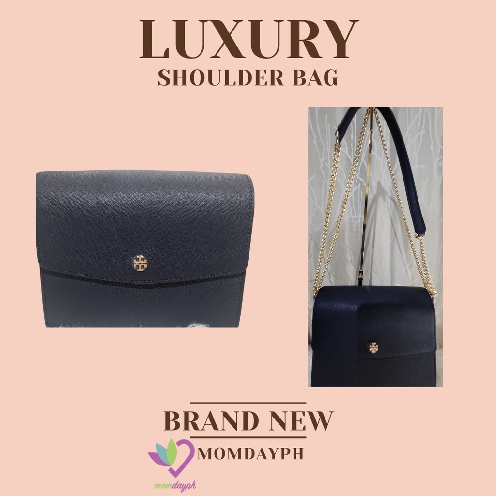 100 Authentic Tory Burch Emerson Envelope Adjustable Shoulder Bag