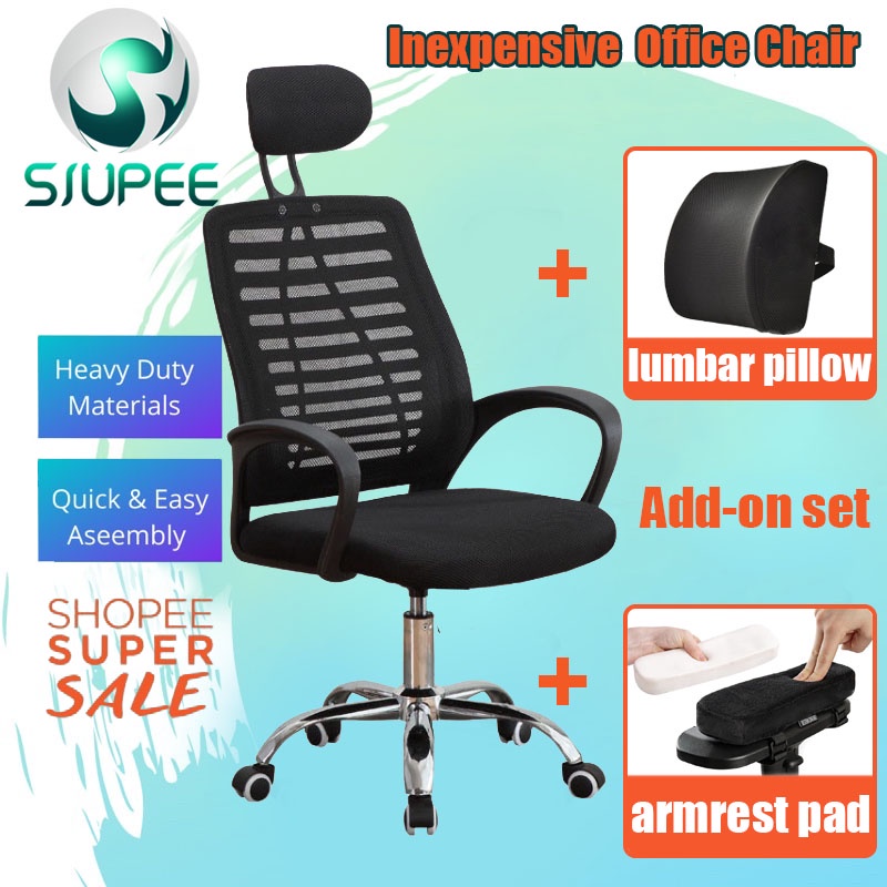 Office Chair Adjustable Height 360 Rotate Breathable Comfortable Mid