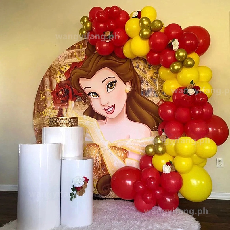 1Set Disney Beauty and the Beast Belle Princess Balloon Garland Arch ...