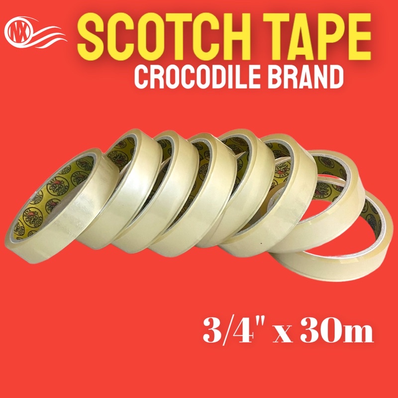 Scotch Tape 3/4" x 30m Crocodile Brand Sold per Pc Shopee Philippines