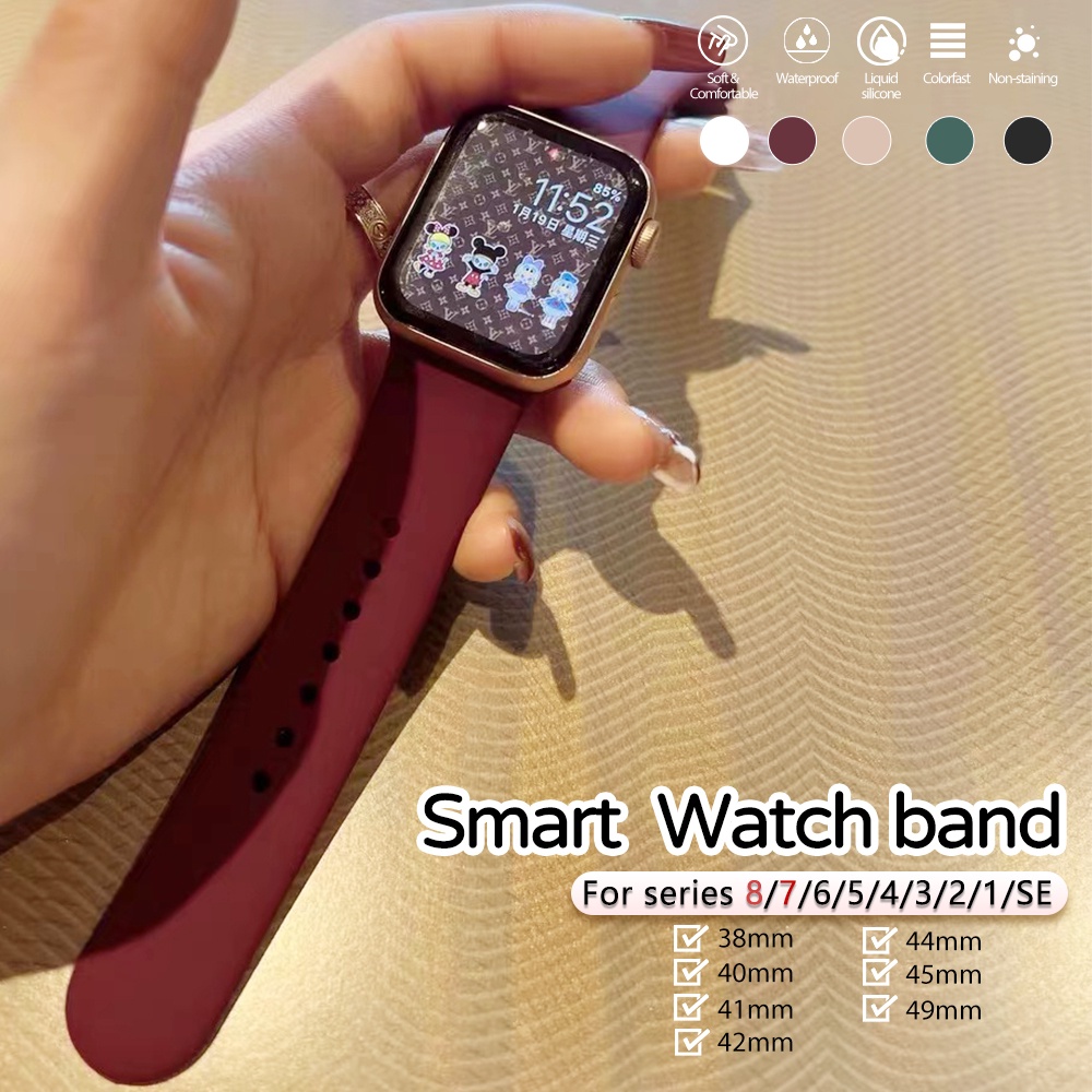 Watch Strap For Series 8 7 6 5 4 3 2 1 SE Silicone Band 49/45/44/42/41