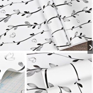 ◕Csdk.ph white backround black mini leaves design diy home and living decoration self adhesive (F7) #1