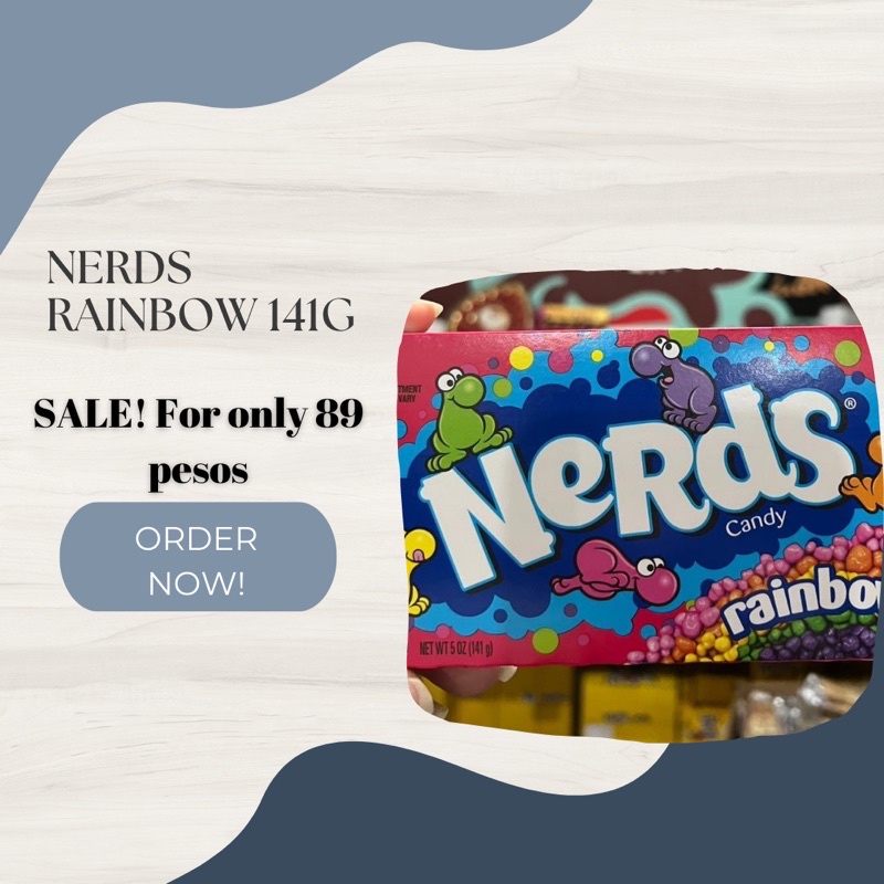 Nerds Rainbow 141g 110 Pesos | Nerds Grape + Strawberry 142g 89 Pesos ...