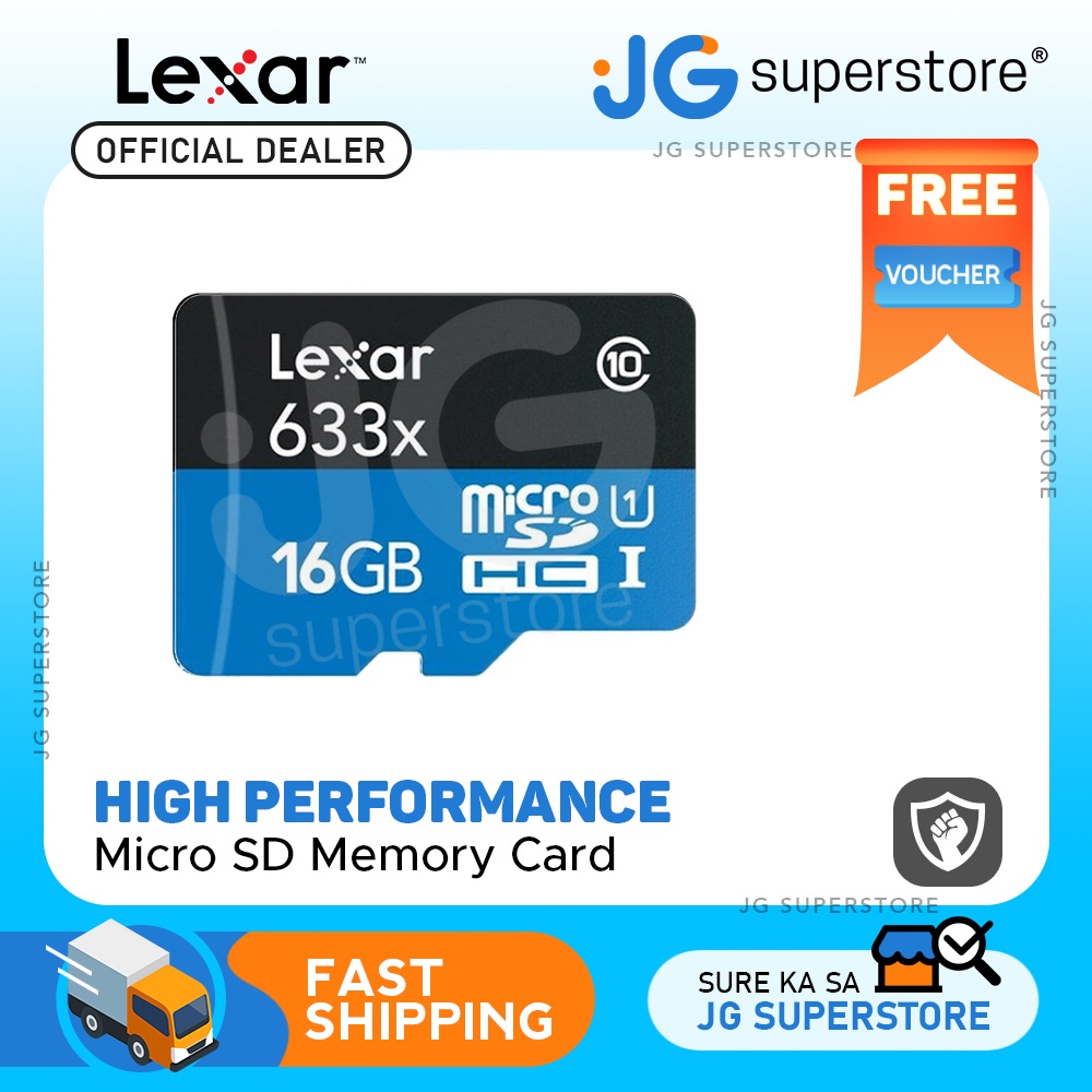 Lexar 16GB High Performance SDXC V30 633x U1 UHS1 Class 10 Micro SD