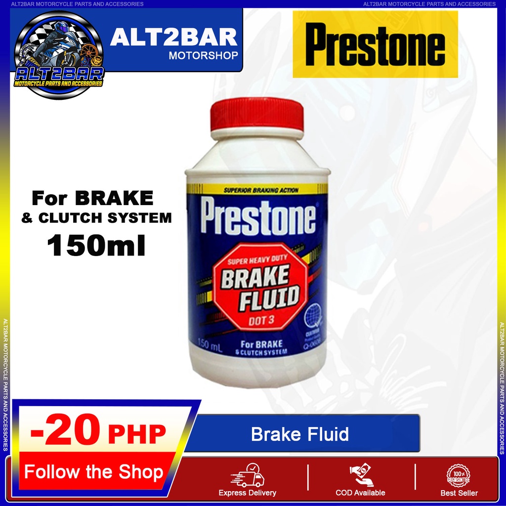 Alt2BAR Prestone Brake Fluid 150mL Shopee Philippines