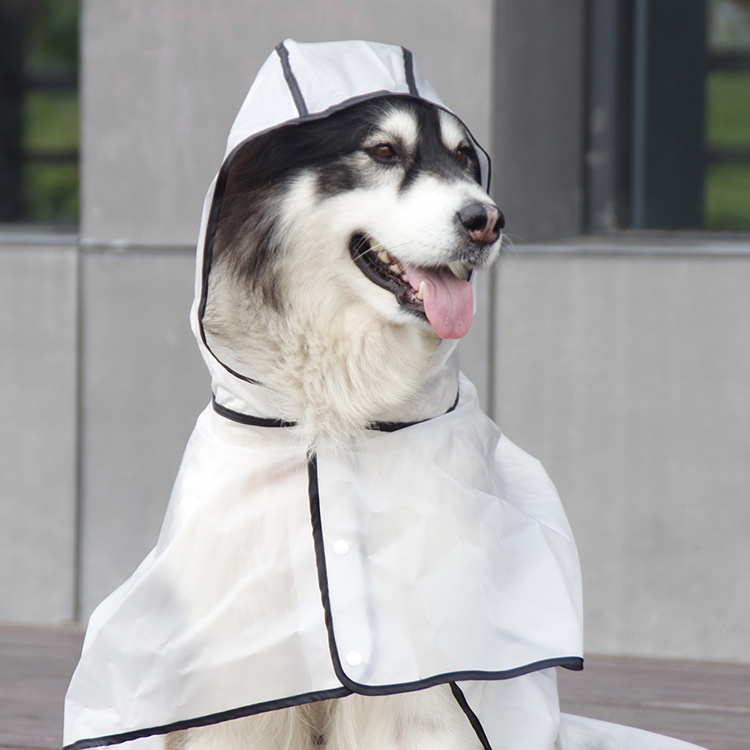 Transparent Large dog raincoat Pet raincoat Dog Raincoat Alaska Labrador big dog raincoat Rainy Day #3