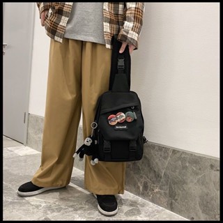 （Hot）Men's messenger bag ins tide brand small messenger bag leisure student single shoulder backpack #8