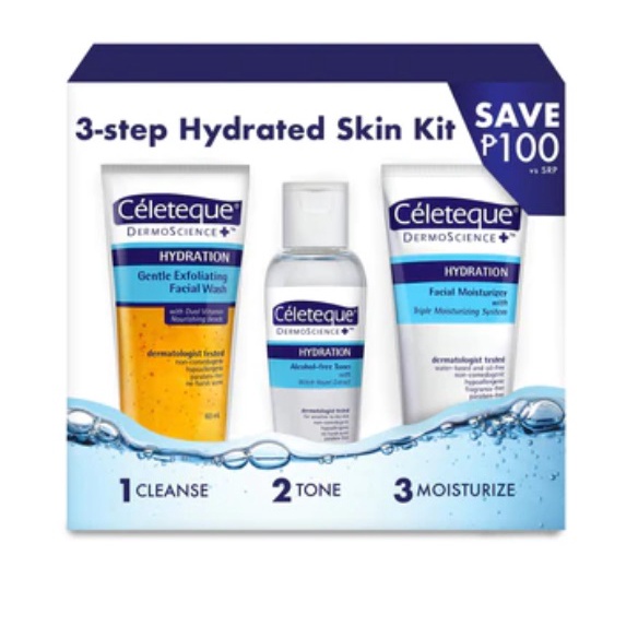 Celeteque DermoScience 3 Step Skin Care Bundle Hydration Kit Shopee
