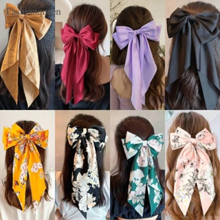 Sweet Large Bow Hair Clip for Women Wedding Long Ribbon Barrette Korean Hairpins Girls Hair Accessories fashionqueen fashionqueen