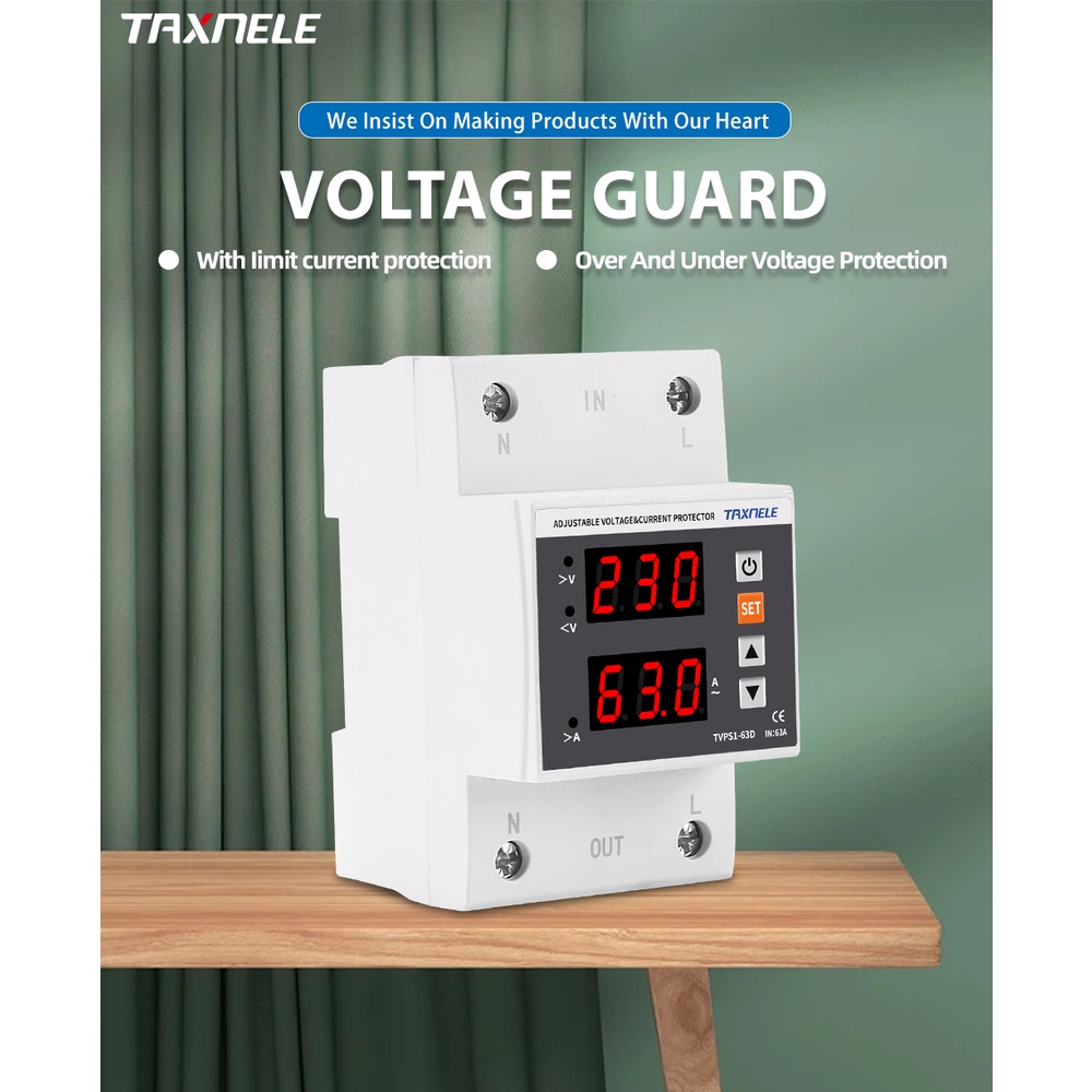 Din Rail 230V Automatic Reset Over And Under Voltage Protective Device