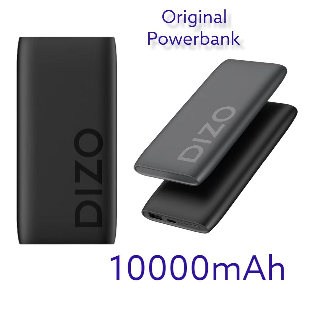DIZO Power Bank 10,000mAh Lithium Polymer Battery LowCurrent Mode for