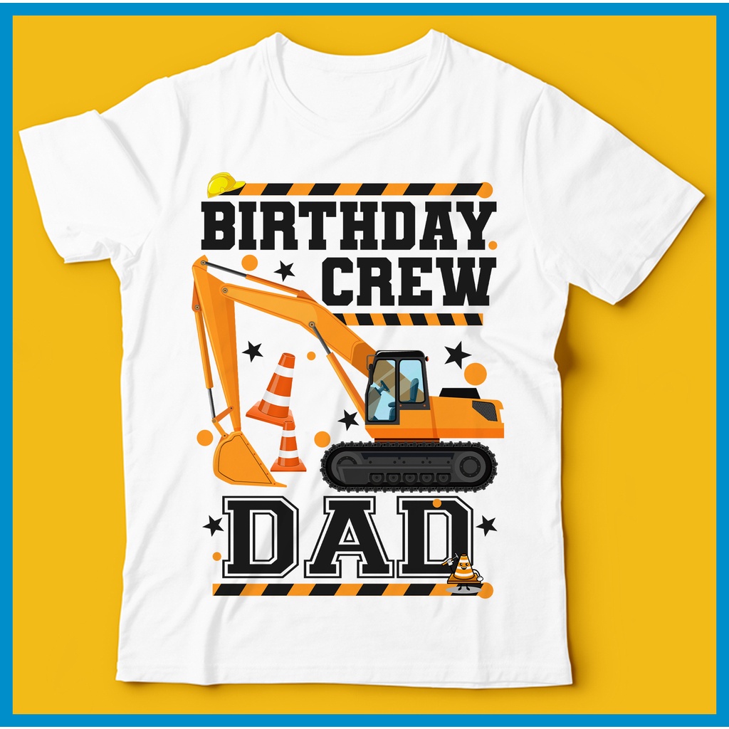 Excavator Birthday Crew Construction Kids Shirt Theme Birthday Family  Customize & Personalize Shirt | Shopee Philippines
