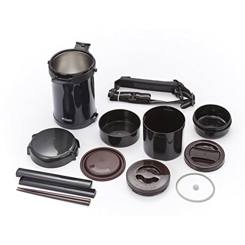 TIGER LWU-A202-KM Magic bottle Keep warm lunch box stainless jar Bowl approximately 4 Cup points black