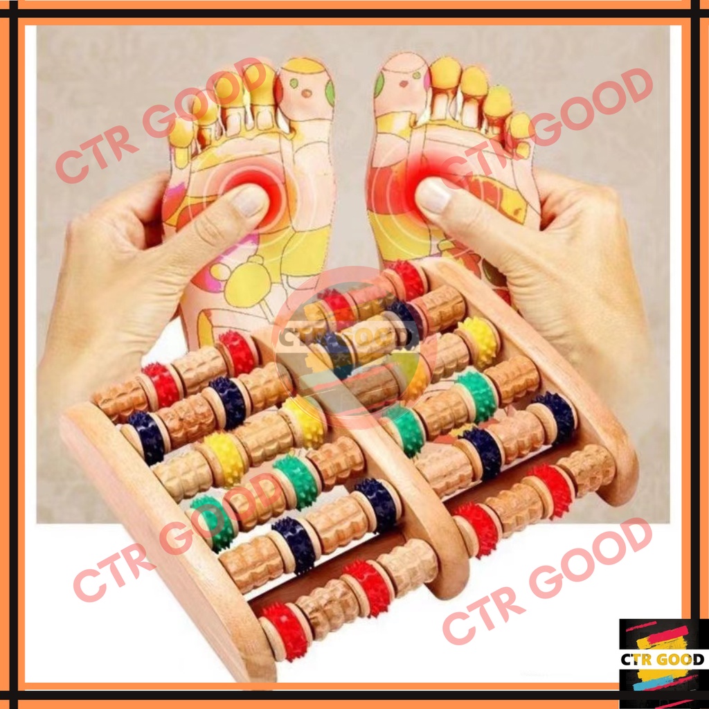 Wooden Foot Massage Roller Massage Plantar Fasciitis Roller Reflexology