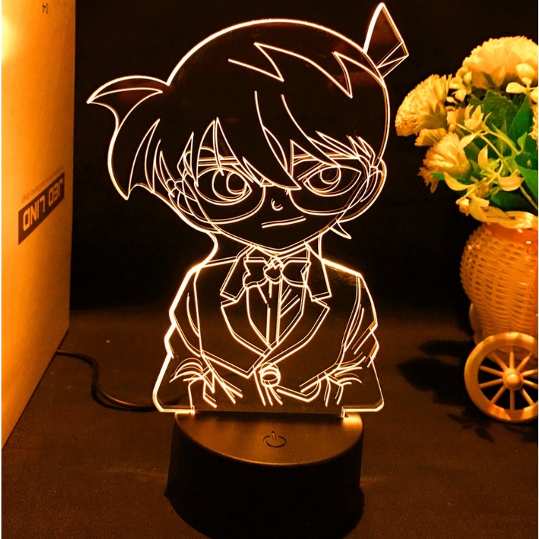 SSW Detective Conan Night Light Anime 3d Lamp Acrylic Remote LED Charging  USB Cartoon Lighting Mouri Ran Home Decor Gif | Shopee Philippines