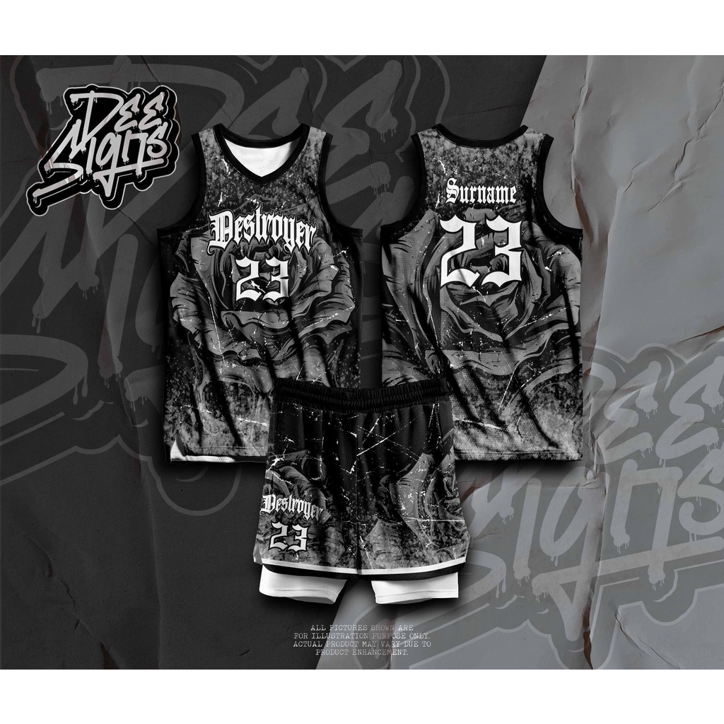 DSTROYER 02 BASKETBALL JERSEY FREE CUSTOMIZE OF NAME AND NUMBER ONLY