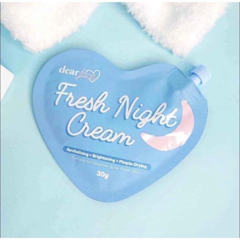 Dear Face Fresh Night Cream (Heart Shape) Shopee Philippines