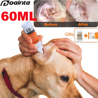 [Buy 1 Get 2 Free Gifts] Puainta 60ml Ear Cleaning Fluid Pet Ear Care Solution Ear Cleaner Antibacterial Anti-inflammatory