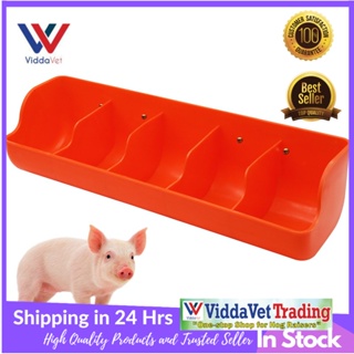 ✴✟DAVSAIC Orange Plastic Piglet Trough Automatic Feeding Five Grids Pig Sow Feeder Delivery Bed Feed