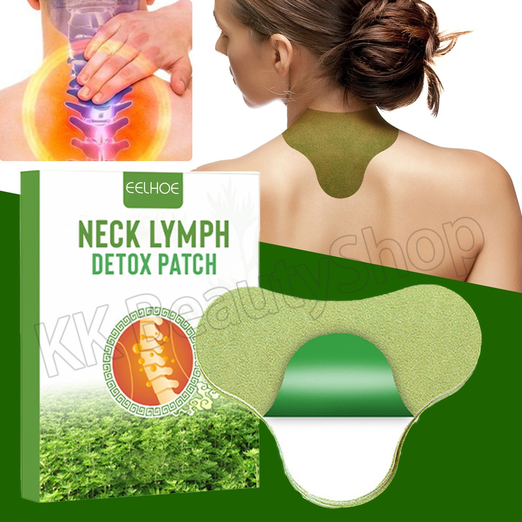 Neck Lymph Detox Patch Pain Reliever AntiSwelling Hot Compress Plaster Patch Natural Herbal
